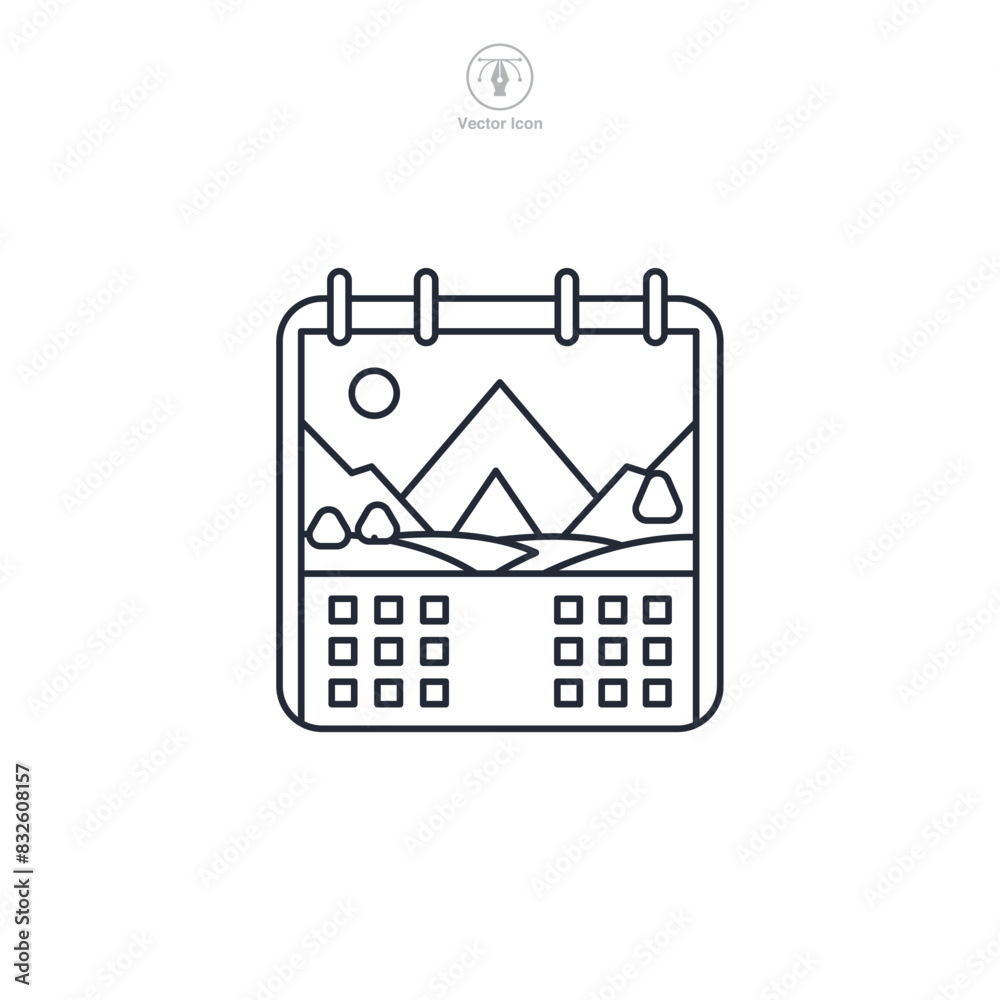 Calendar Icon theme symbol vector illustration isolated on white background