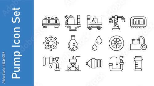 Dump The Pump Icon Set with vector collections. 