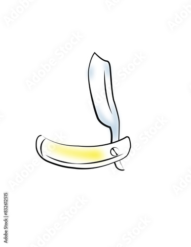 straight razor blade, razor, Barber razor, sharp razor, razor blade
