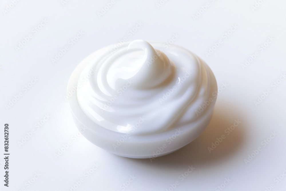 whipped cream on white background whipped cream on white background
