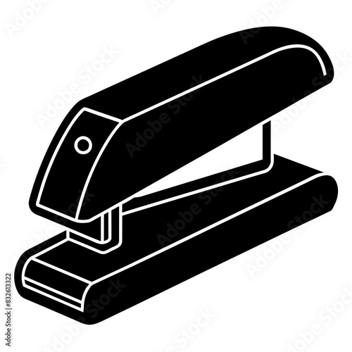 stapler isolated on black and white