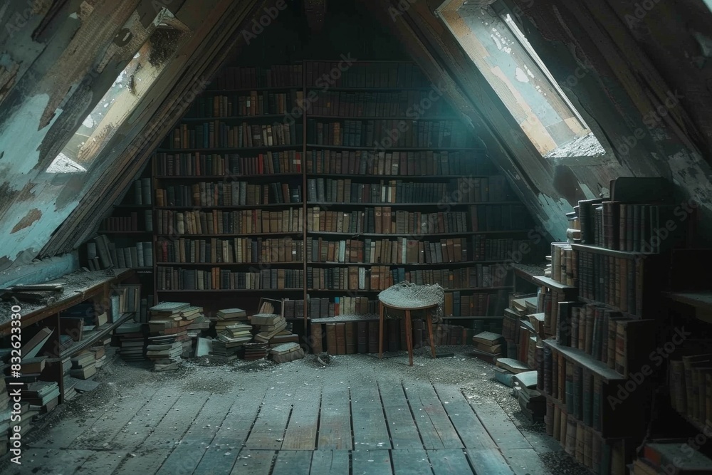 In the attic, father and child unearthed forgotten treasures, weaving tales of the past into the present. In the attic, father and child unearthed forgotten treasures, weaving tales of the past into the present.