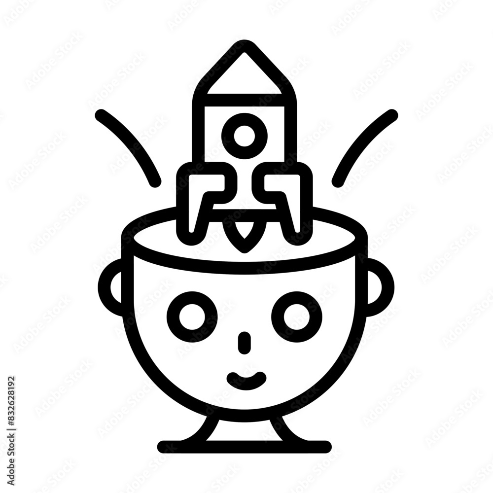 A linear design icon of startup
A linear design icon of startup