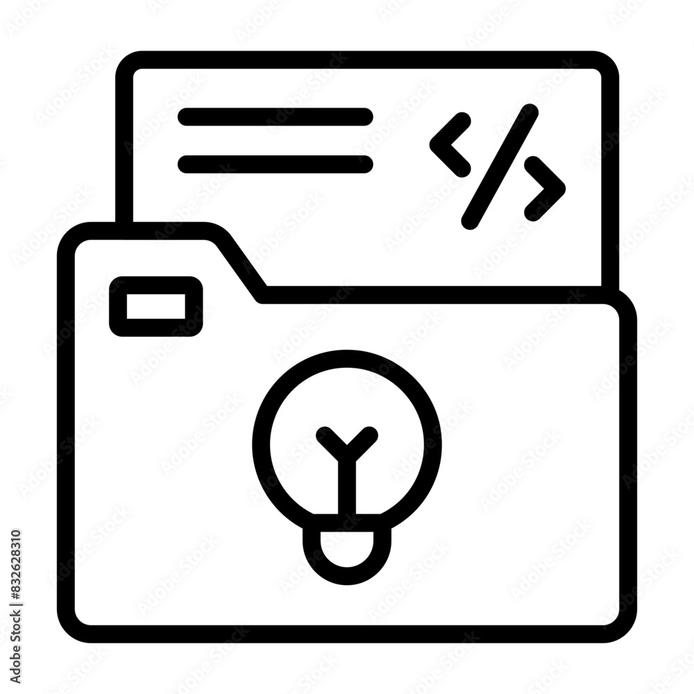 Conceptual linear design icon of creative folder
Conceptual linear design icon of creative folder