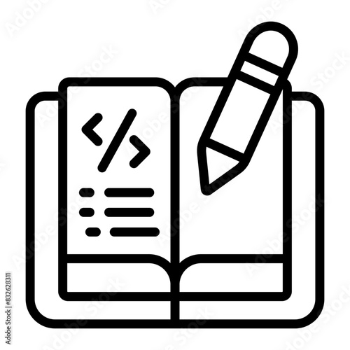 An icon design of coding book

