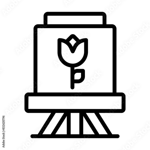 Premium icon of painting board

