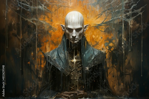 A wise and ancient elven archmage  wielding spells of immense power and unparalleled wisdom. - Generative AI