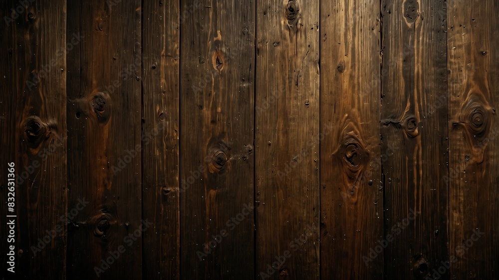 Naklejka premium old wooden background with weathering on the surface, wallpaper, copy space background, made with AI generative
