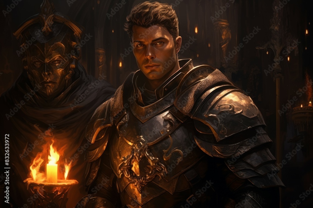 A stalwart and valiant paladin, sworn to protect the innocent and uphold justice. - Generative AI A stalwart and valiant paladin, sworn to protect the innocent and uphold justice. - Generative AI