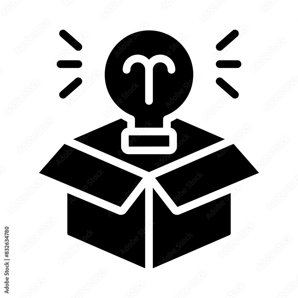 Modern design icon of think outside the box
Modern design icon of think outside the box