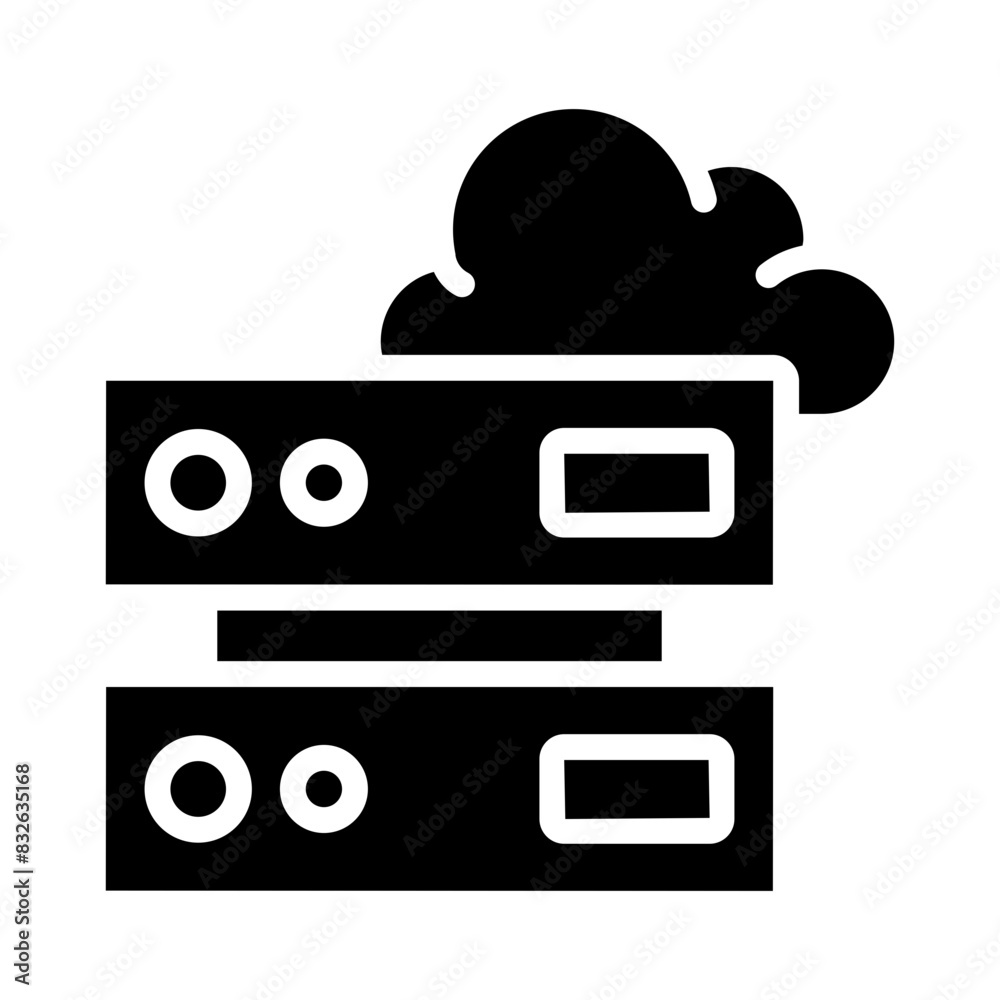 A unique design icon of cloud server
A unique design icon of cloud server