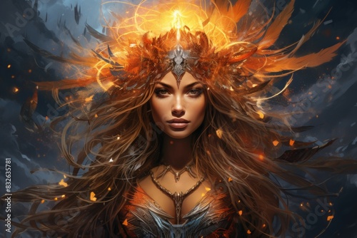A storm sorceress, with the ability to summon lightning bolts and control the weather. - Generative AI