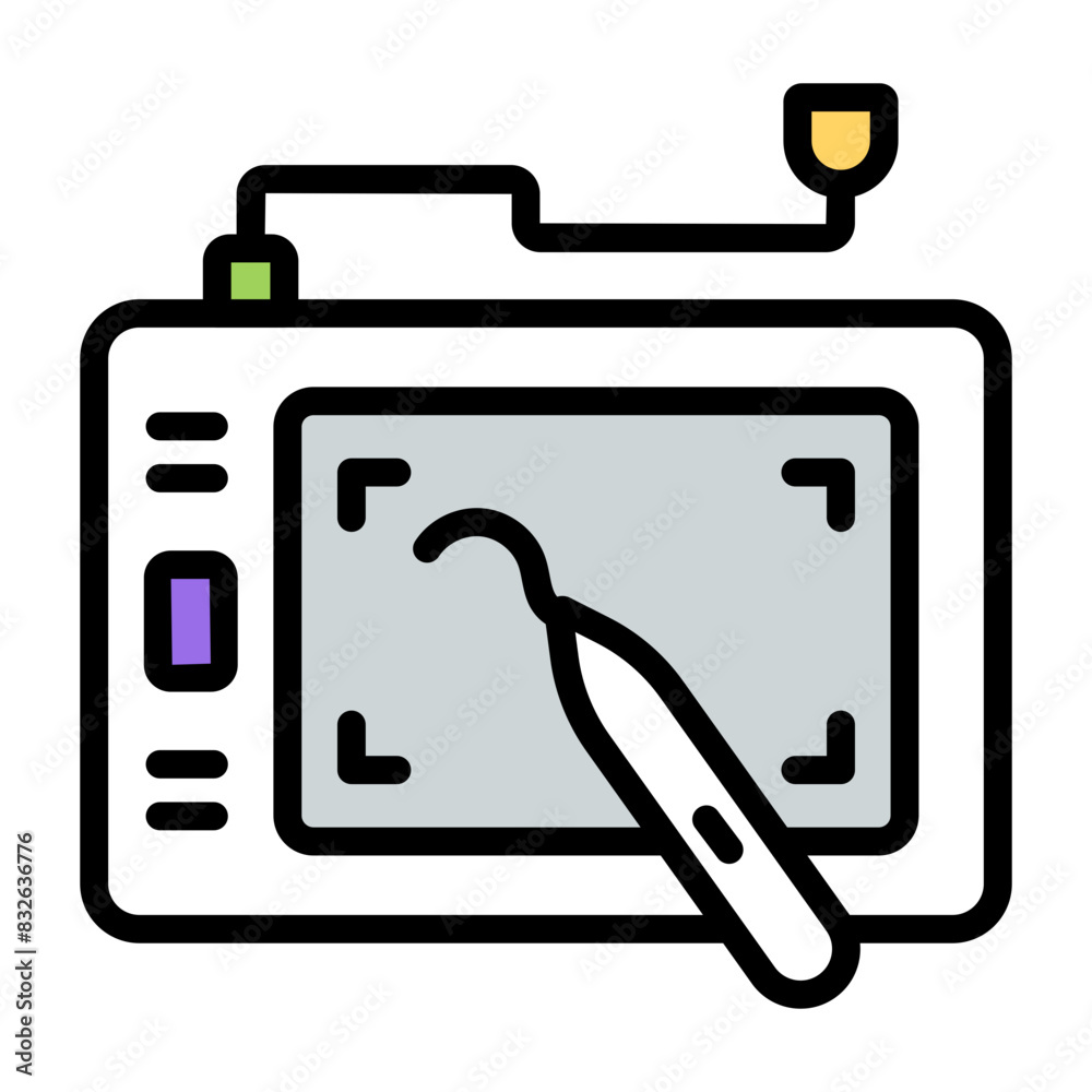 Trendy design icon of pen tablet 


