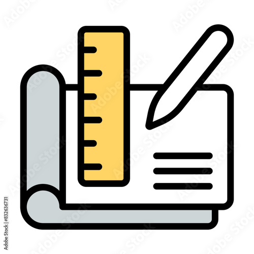 A unique design icon of drafting 


