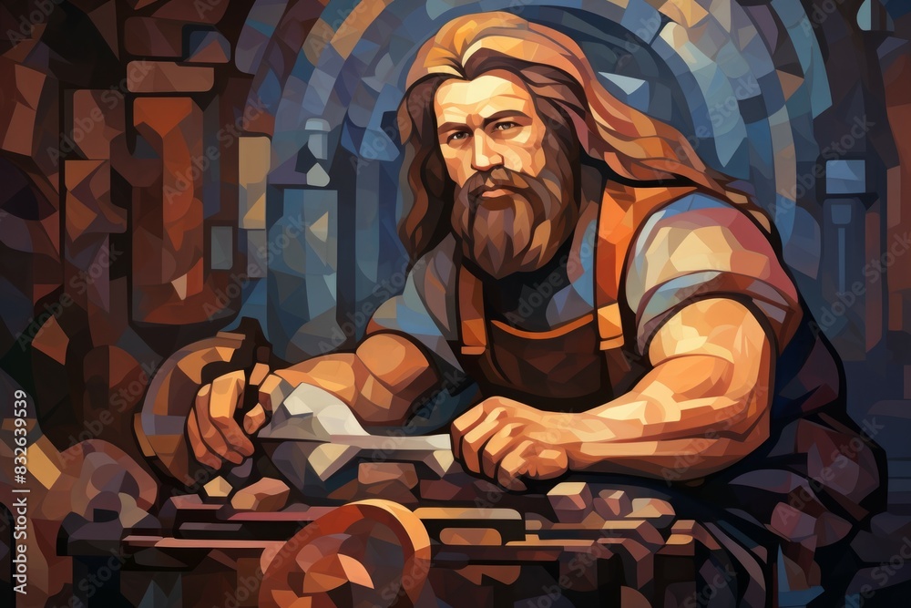 A dwarven blacksmith, renowned for skill in crafting legendary weapons and armor. - Generative AI A dwarven blacksmith, renowned for skill in crafting legendary weapons and armor. - Generative AI