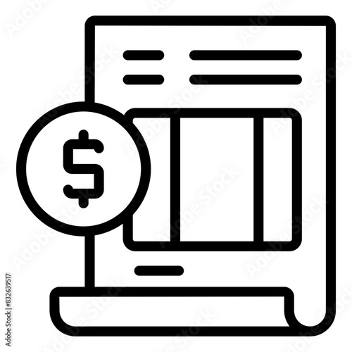 An icon design of balance sheet 