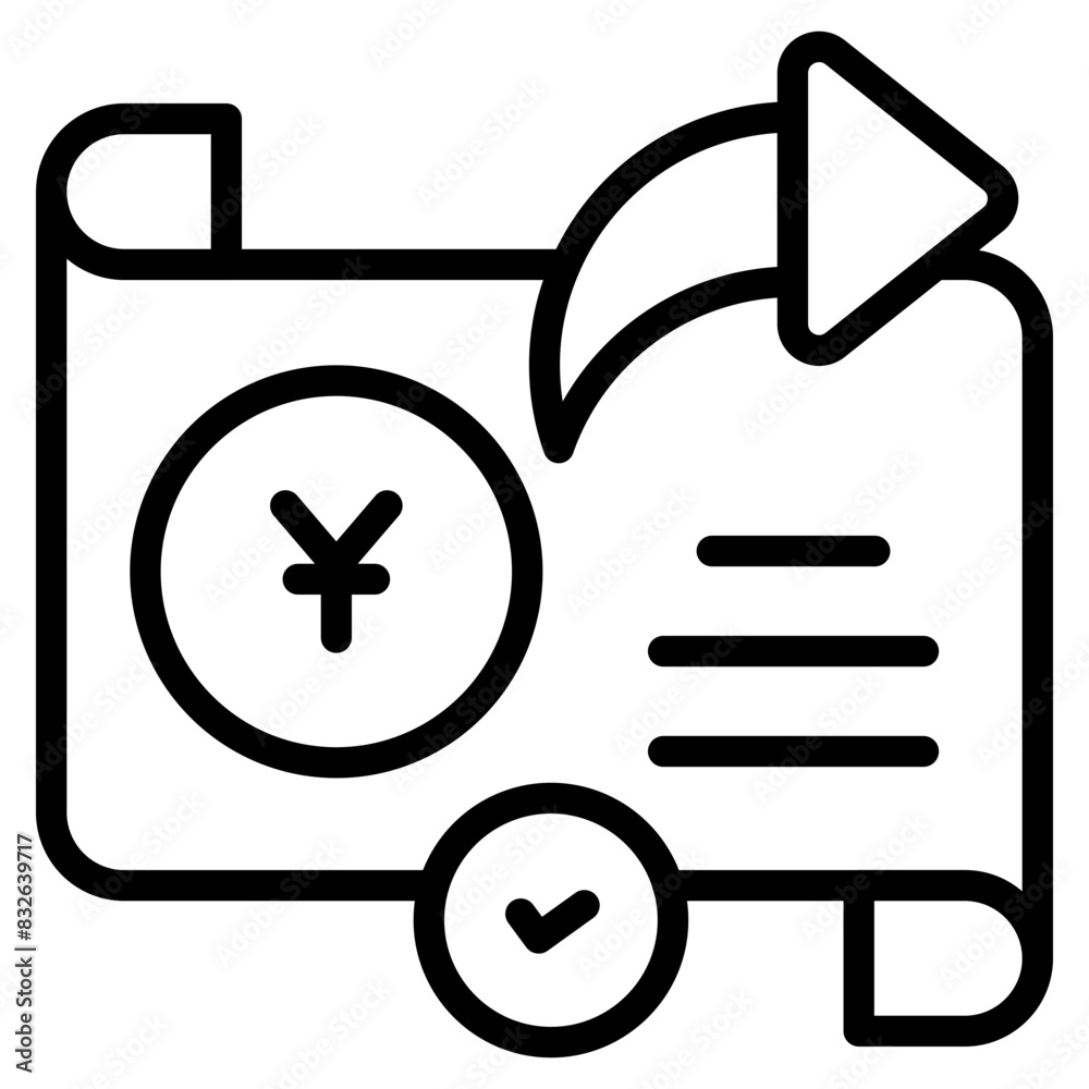A trendy design icon of financial document
A trendy design icon of financial document