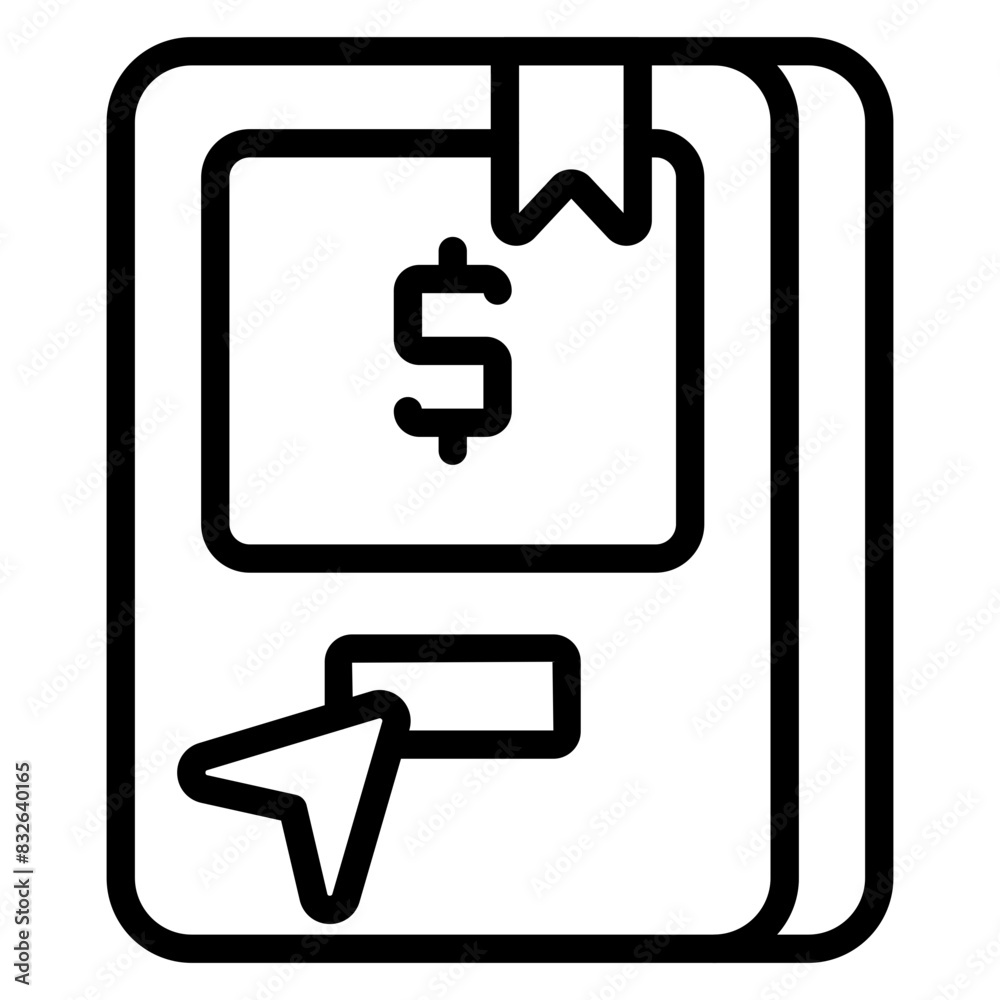 A linear design icon of financial book
A linear design icon of financial book
