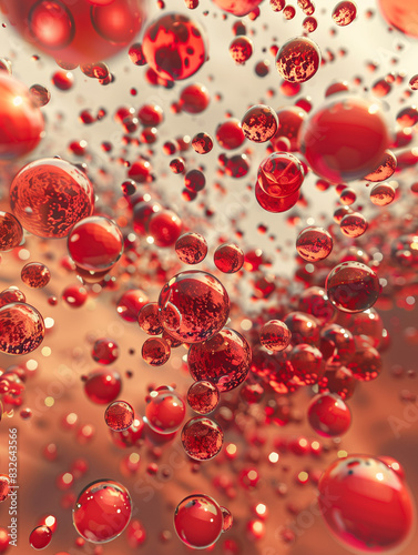 Wallpaper Mural 3D rendered of Gluta-Hya molecules interacting with skin cells, showcasing the process of skin brightening and hydration  Torontodigital.ca