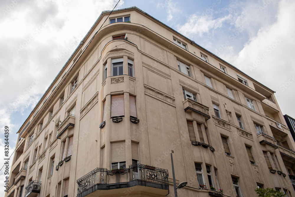 Naklejka premium Historic buildings in the streets of Budapest.May, 2024