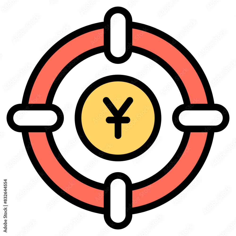 An icon design of financial target
An icon design of financial target