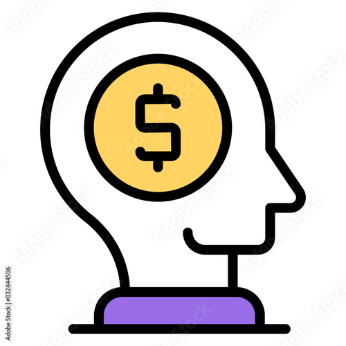 Creative design icon of investor

