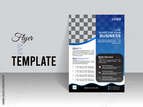 Modern leaflet template flyer vector template design
