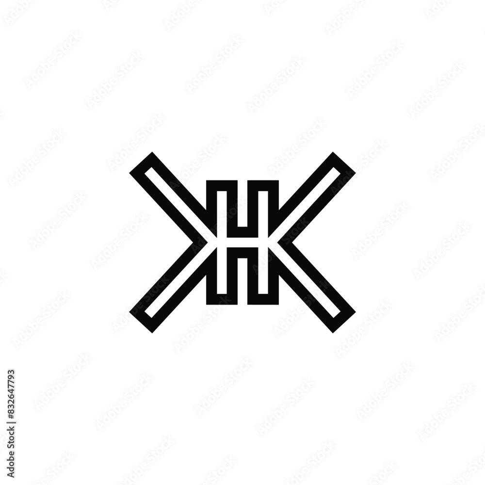 Fototapeta premium XH or HX logo and icon design