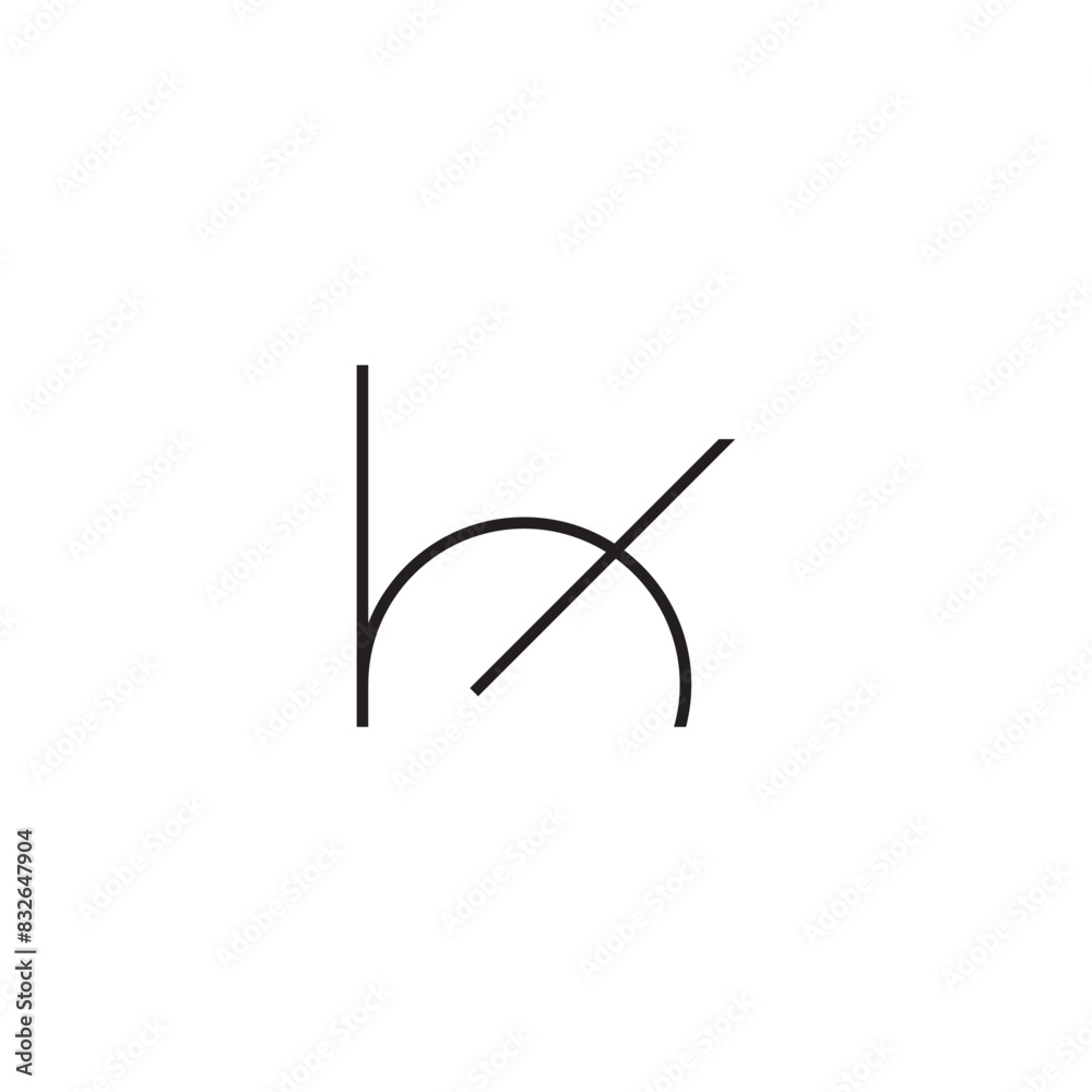 HX, XH, Abstract initial monogram letter alphabet logo design