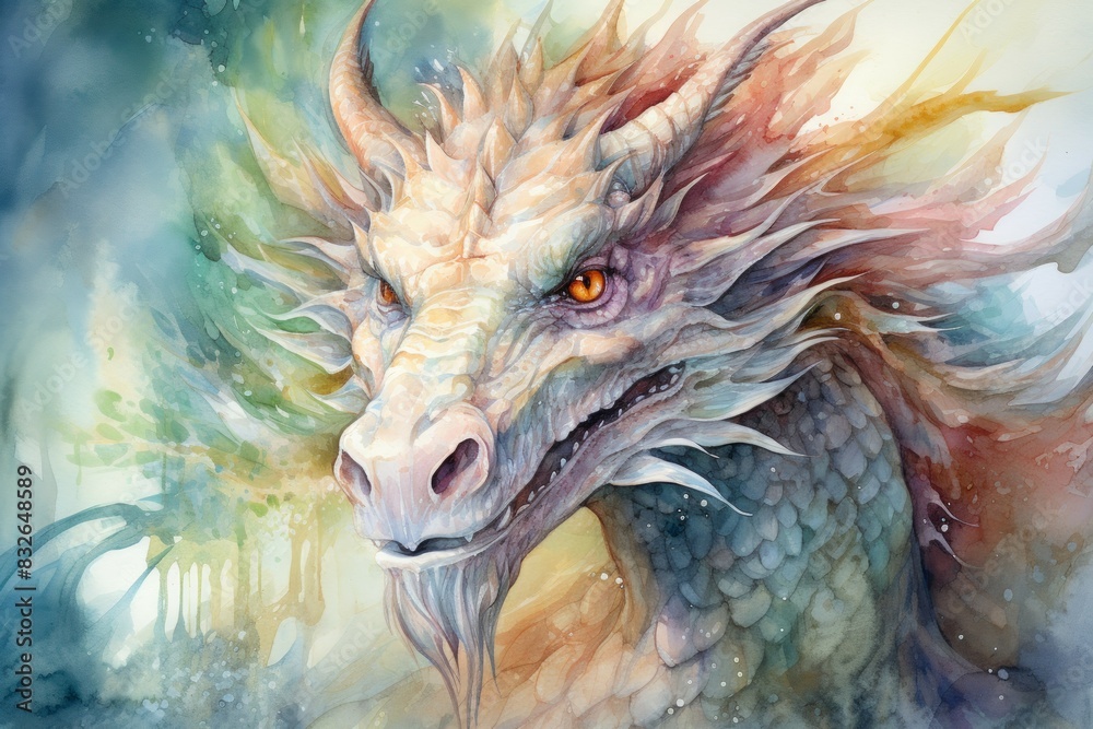A wise and ancient dragon, with scales that shimmer in the sunlight and the power of ancient magic. - Generative AI A wise and ancient dragon, with scales that shimmer in the sunlight and the power of ancient magic. - Generative AI