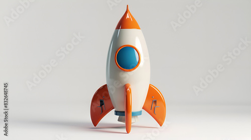 rocket flying with rocket ,rocket ship with stars and smoke in the sky, space and planets. rocket launch, start up.rocket ship with stars and smoke in the sky, space and planets
