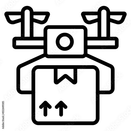 Modern design icon of drone delivery  