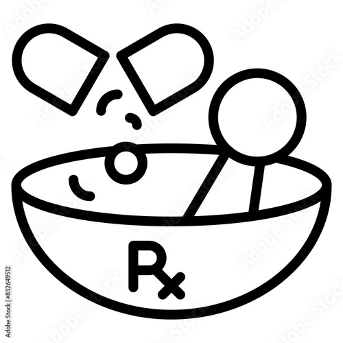 Modern design icon of pestle mortar

