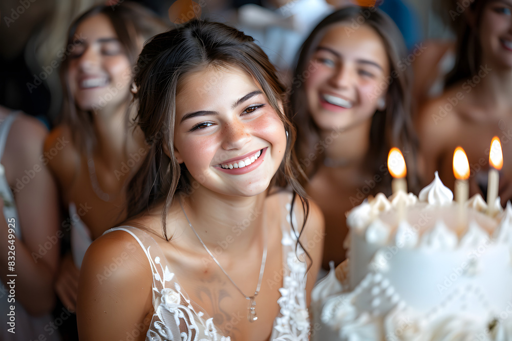primer plano de una chica en una fiesta primer plano de una chica en una fiesta
