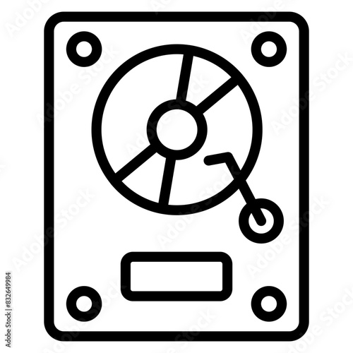      A retro vinyl recorder icon, vector design of turntable 

