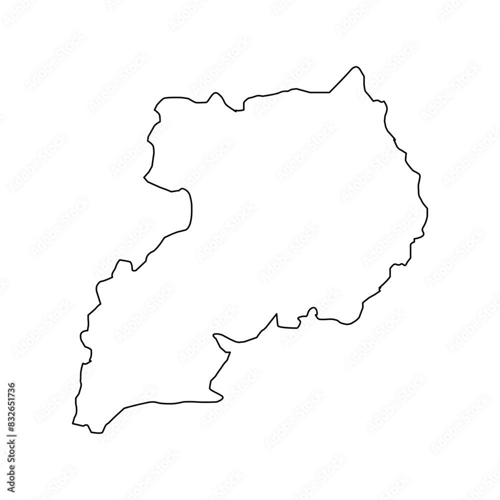 Obraz premium Uganda map