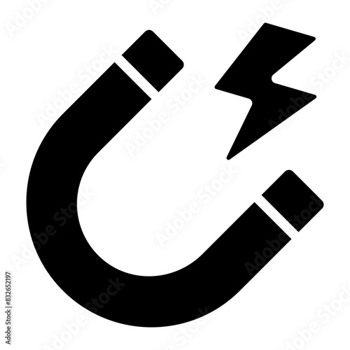 Editable design icon of magnet 

