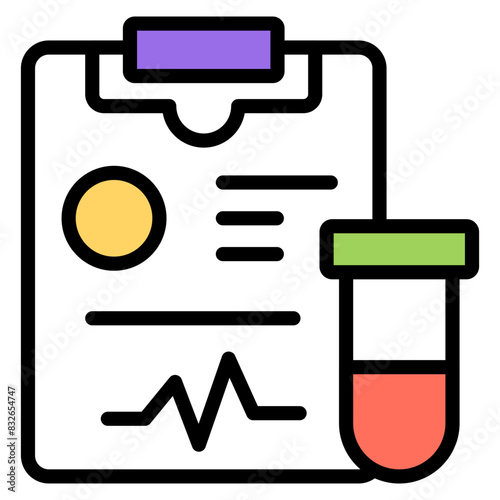 Modern design icon of chemistry report 

