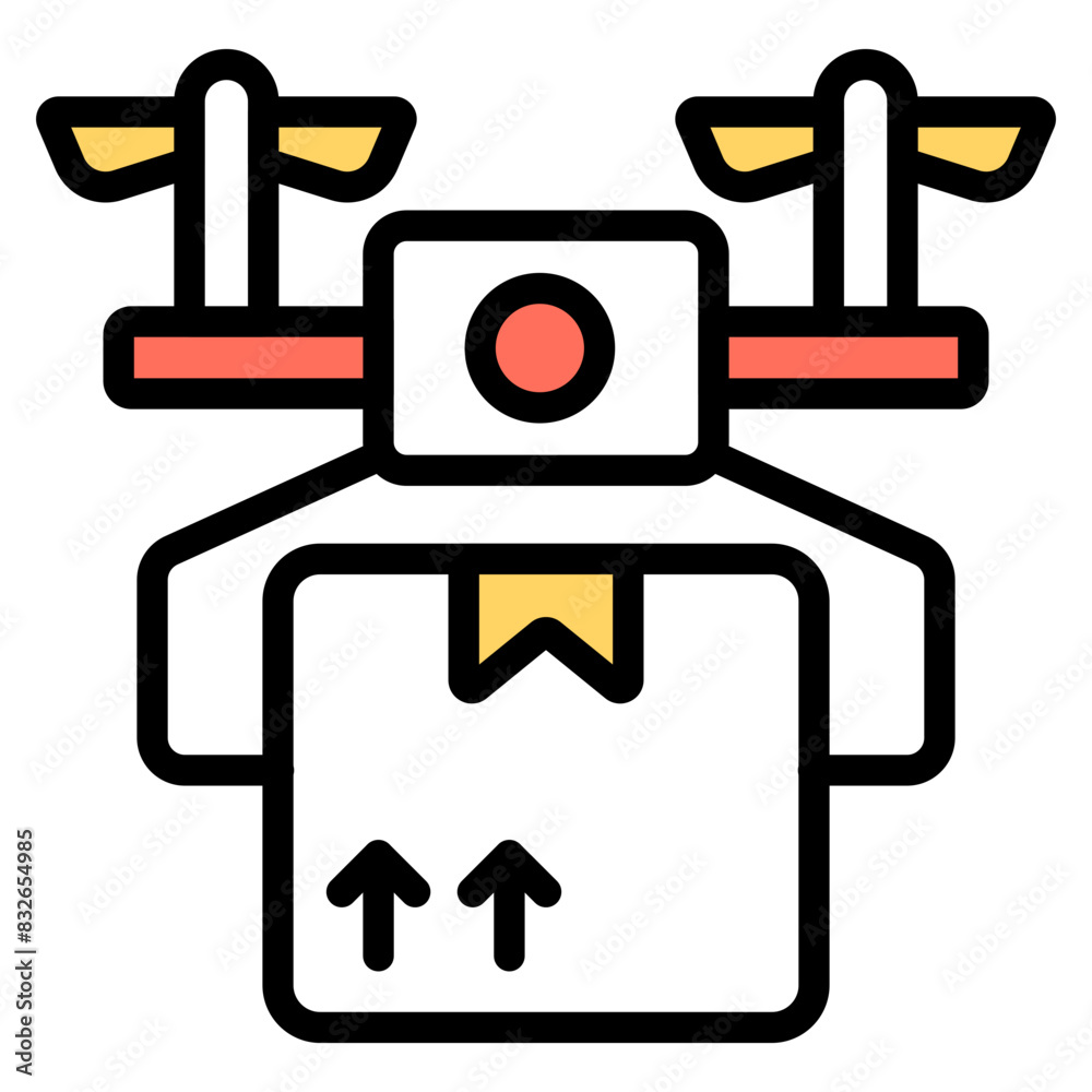 Modern design icon of drone delivery
Modern design icon of drone delivery