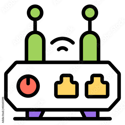 Modern design icon of wifi router 

