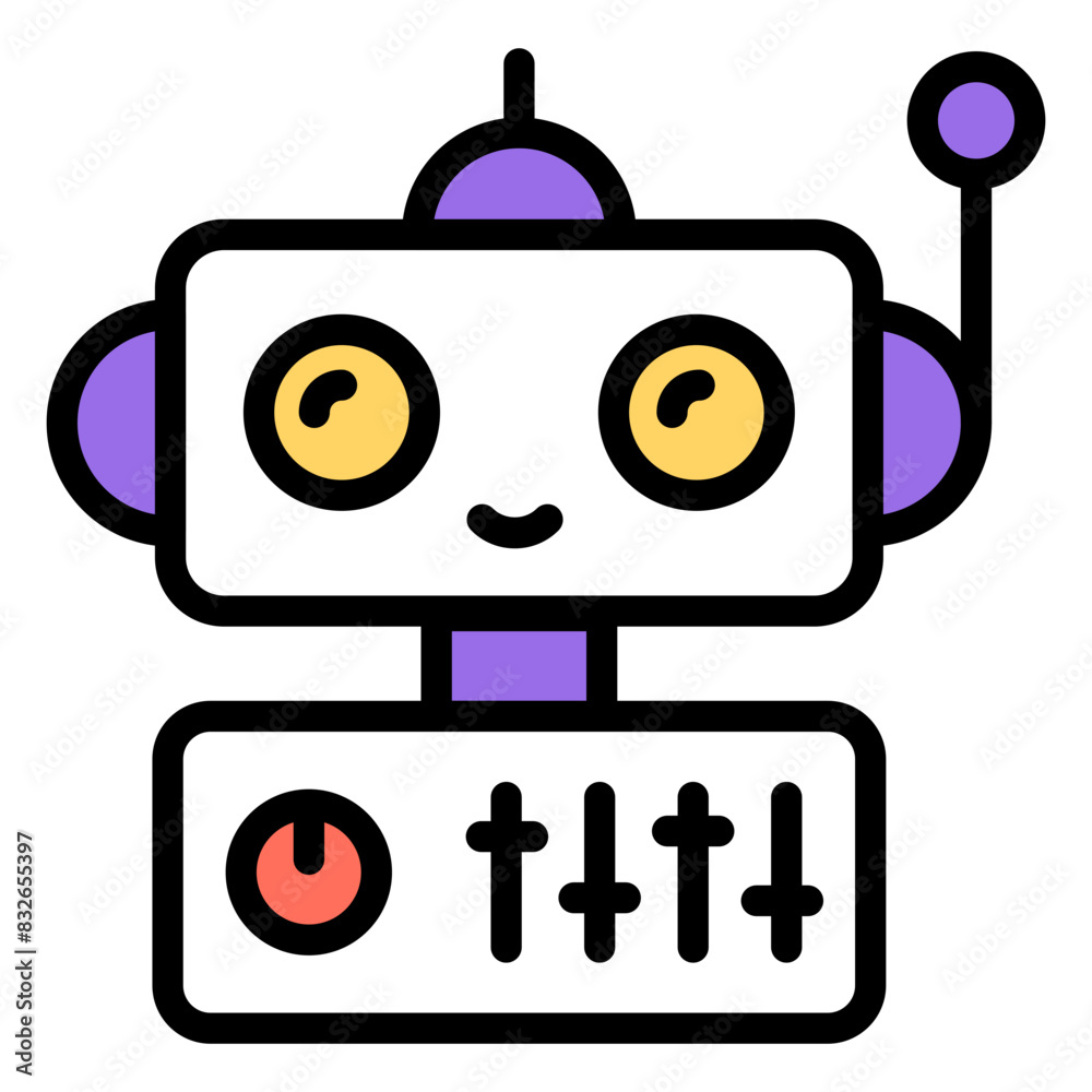 Fototapeta premium An icon design of robot isolated on white background