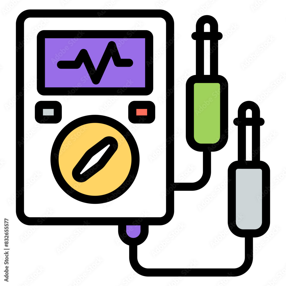 A creative design icon of voltmeter
A creative design icon of voltmeter