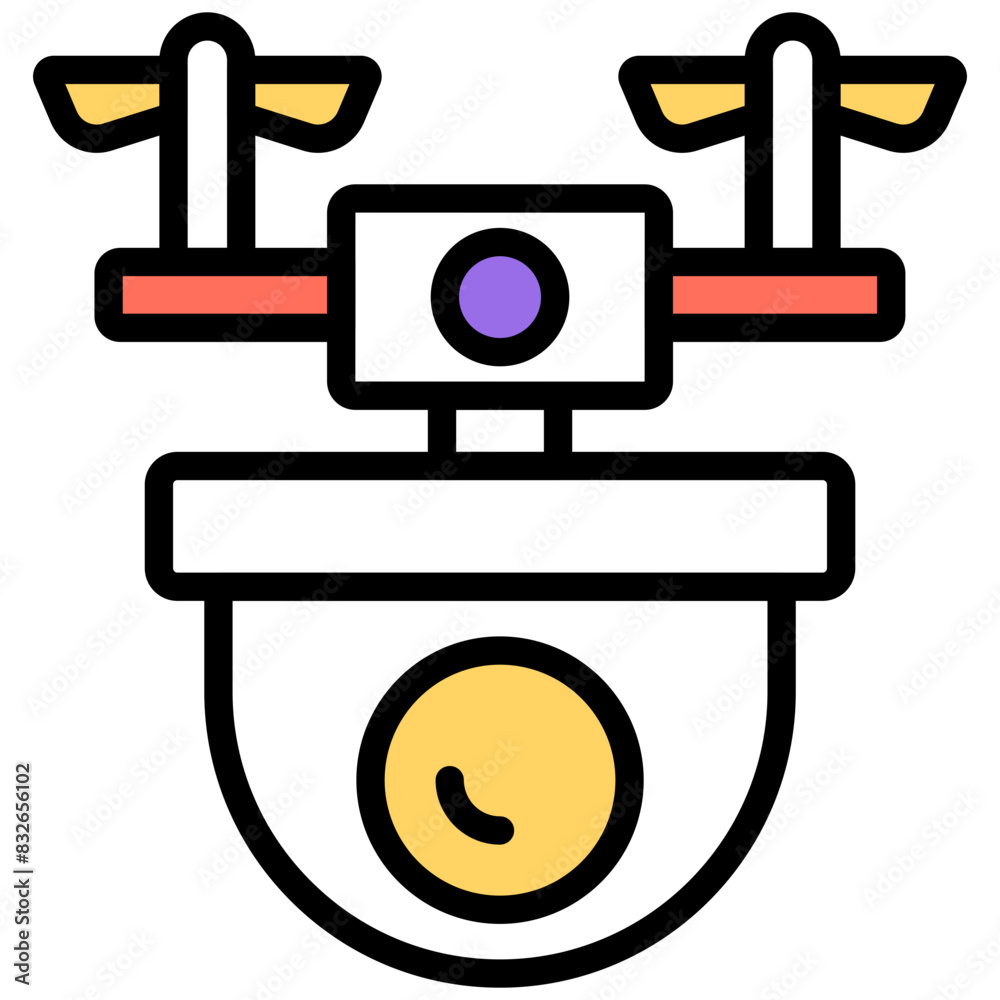 A unique design icon of cctv camera
A unique design icon of cctv camera
