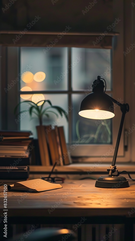 An office desk lamp concept background An office desk lamp concept background