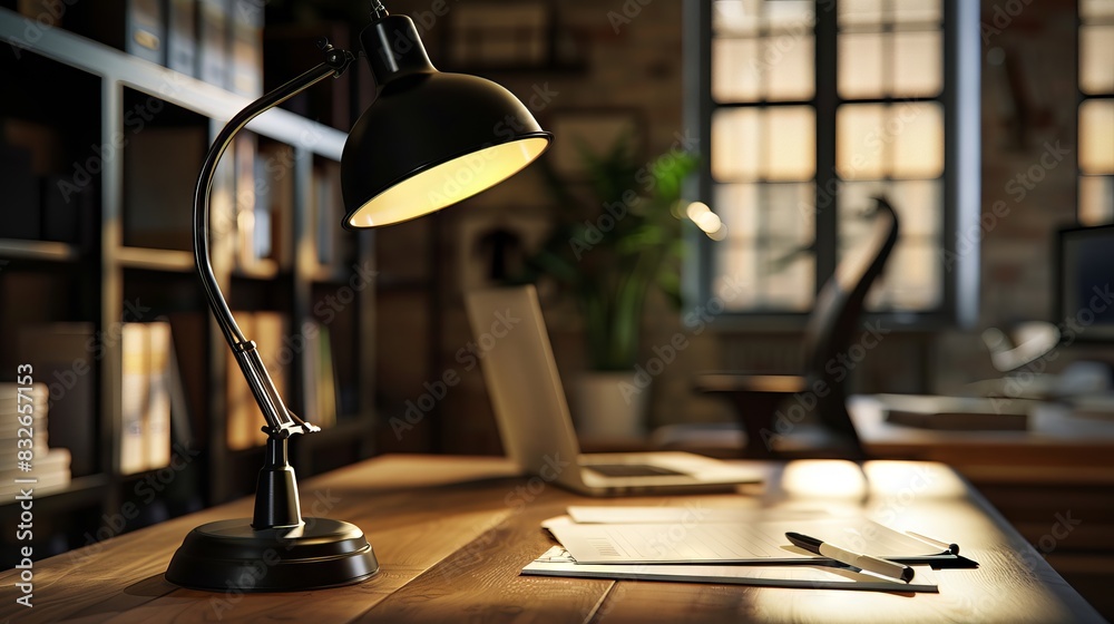 An office desk lamp concept background An office desk lamp concept background