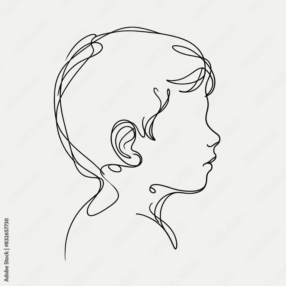 silhouette of a child in profile