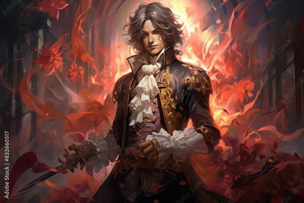 An elegant and deadly duelist, specializing in swordplay and mastering intricate combat techniques. - Generative AI An elegant and deadly duelist, specializing in swordplay and mastering intricate combat techniques. - Generative AI