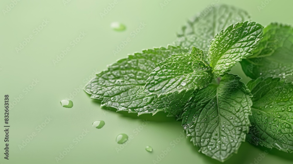 one side features water droplets on the leaves, while the other side has droplets clinging to one side features water droplets on the leaves, while the other side has droplets clinging to