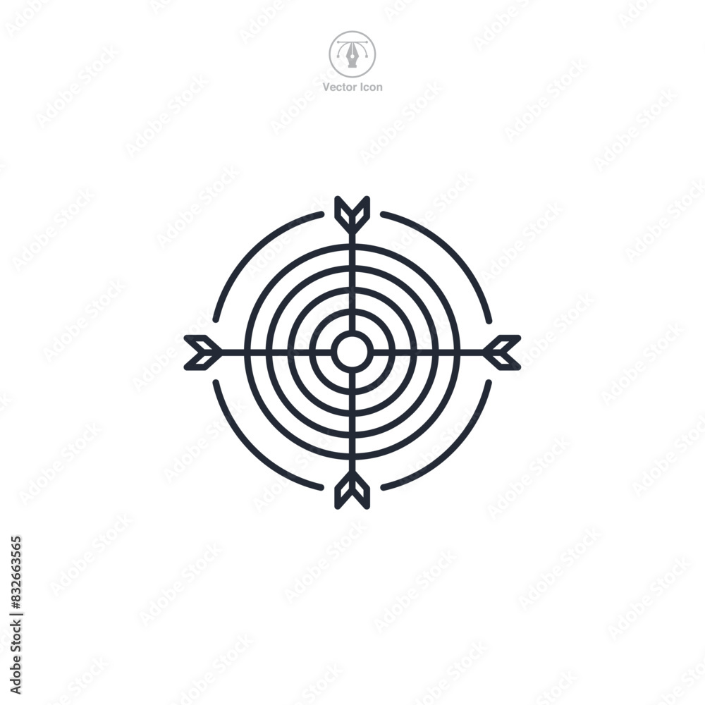 Target and Goal Icon theme symbol vector illustration isolated on white background Target and Goal Icon theme symbol vector illustration isolated on white background