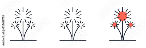 Firework Icon theme symbol vector illustration isolated on white background
